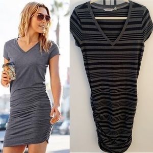 Athleta | Topanga Striped V-Neck Dress